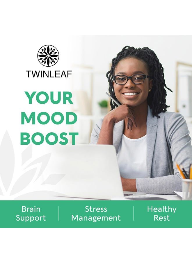 TWINLEAF 5 HTP Supplement for Mood Support - Made in USA - Natural Manganese & L-tryptophan Capsules - 5-HTP Booster for Men & Women - Proprietary Formula for Mood and Relaxation - 60 Vegan Capsules - Image 5